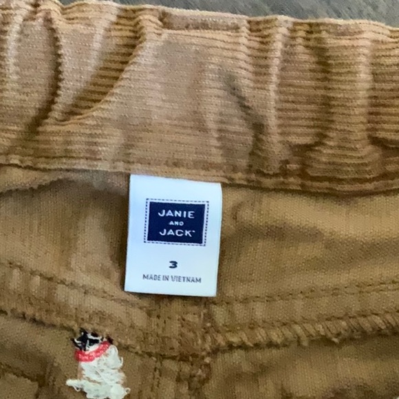 3T Janie and Jack French Bulldog Corduroy Pants with Adjustable Waist - Picture 7 of 7